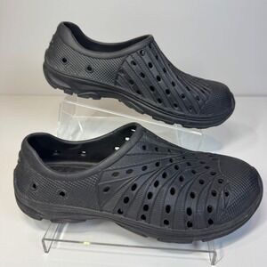 Mission Ridge Black Foam Clogs Mens 10/11 Slip On Water Shoes Garden Mules Comfy